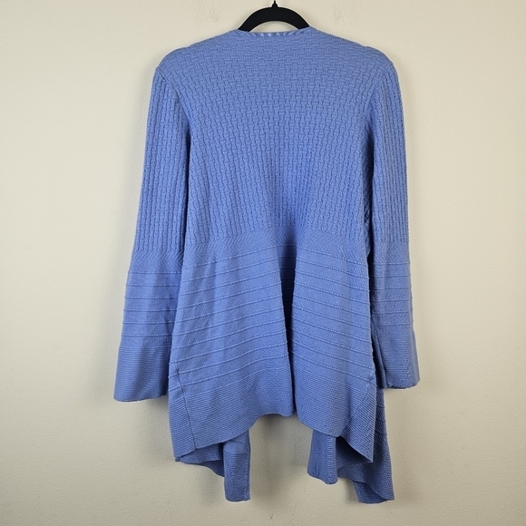 Avenue Women's Sky Blue Open Front Cardigan Sweater Size 14/16 - Picture 6 of 8